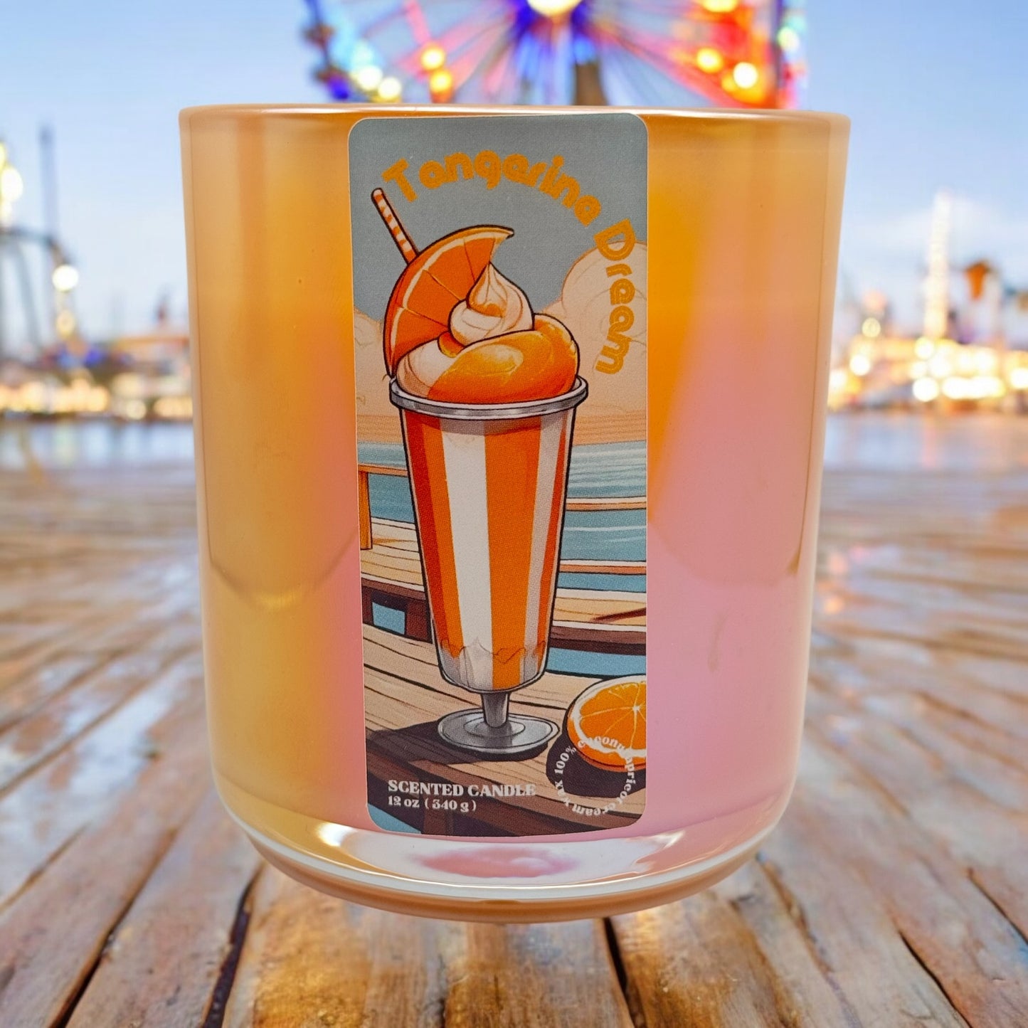 Tangerine Dream 12oz wooden wick candle