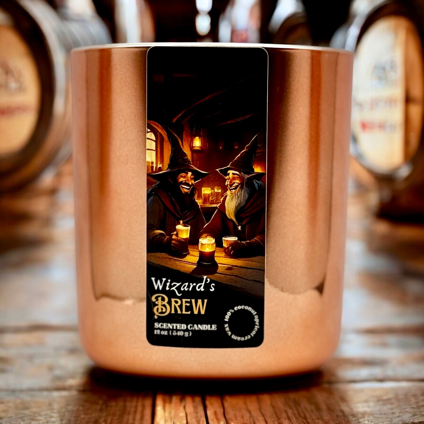 Wizards Brew 12oz wooden wick candle