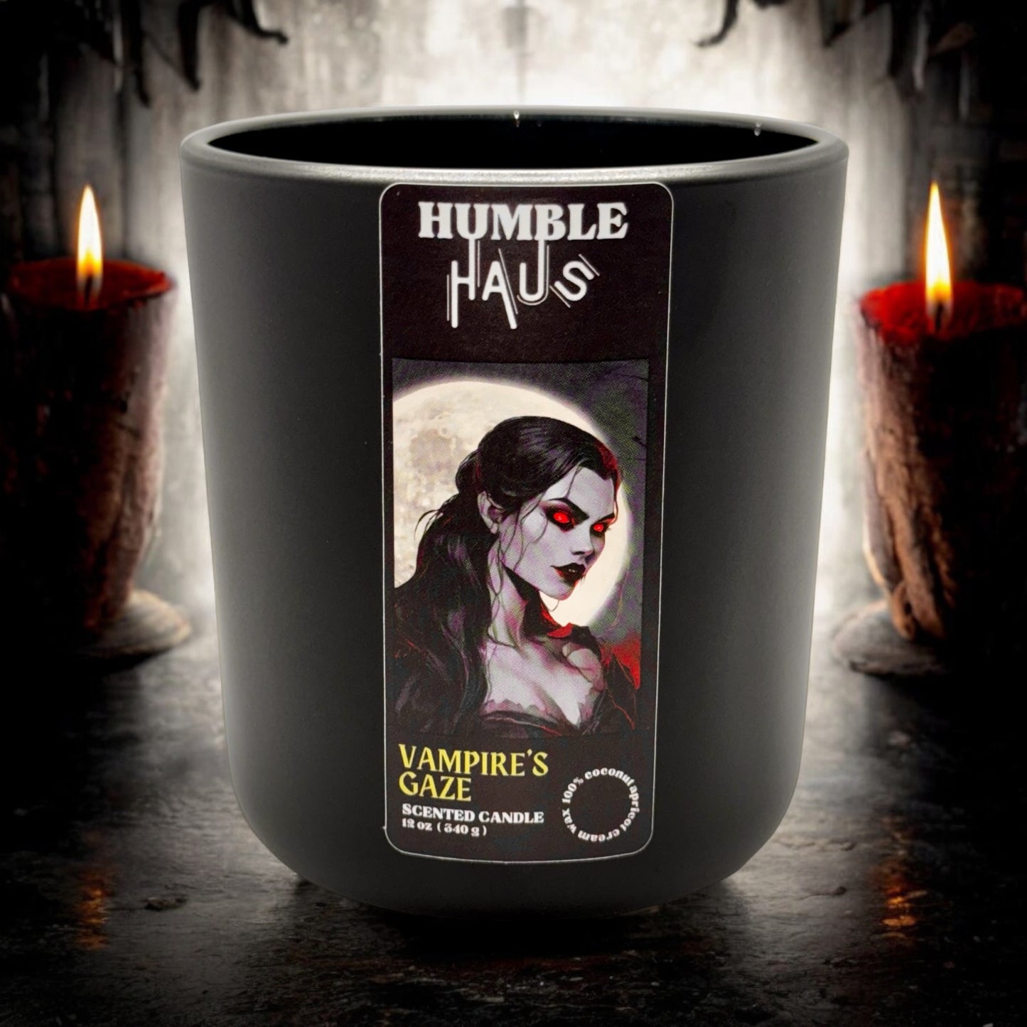 Vampire’s Gaze 12oz wooden wick candle