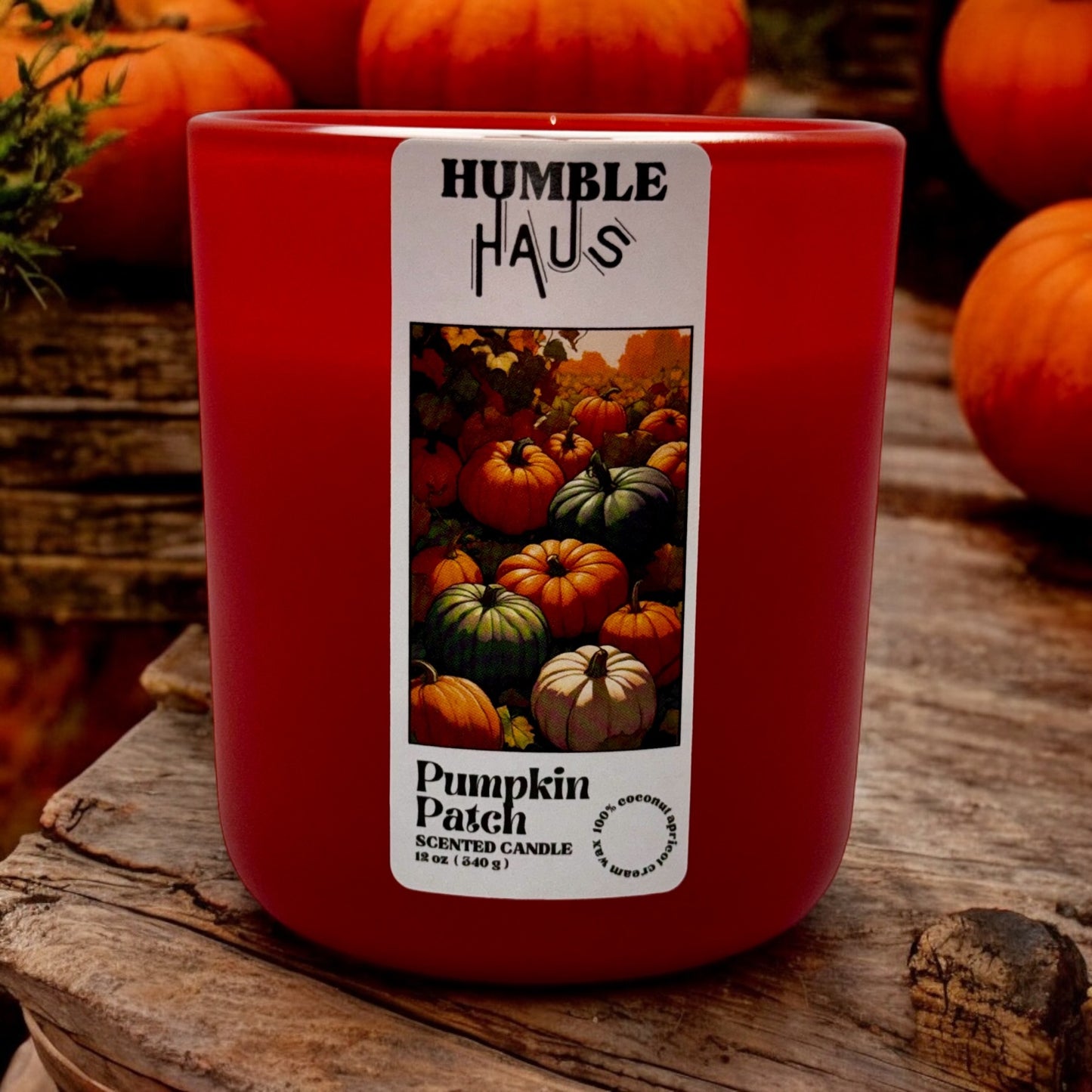 Pumpkin Patch 12oz wooden wick candle