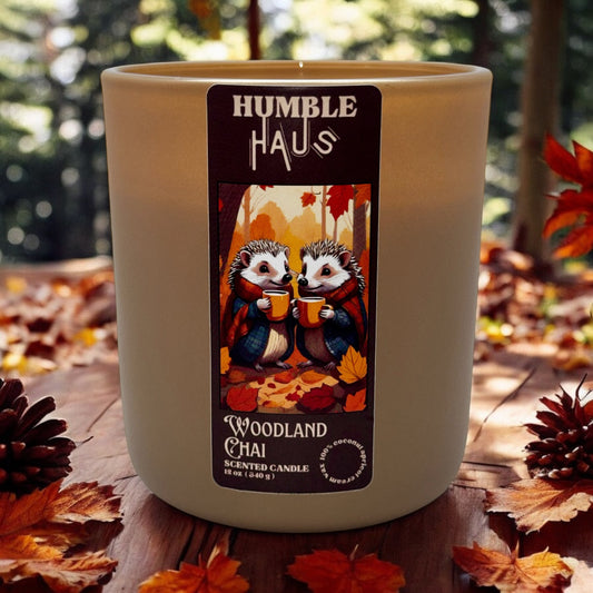 Woodland Chai 12oz wooden wick candle