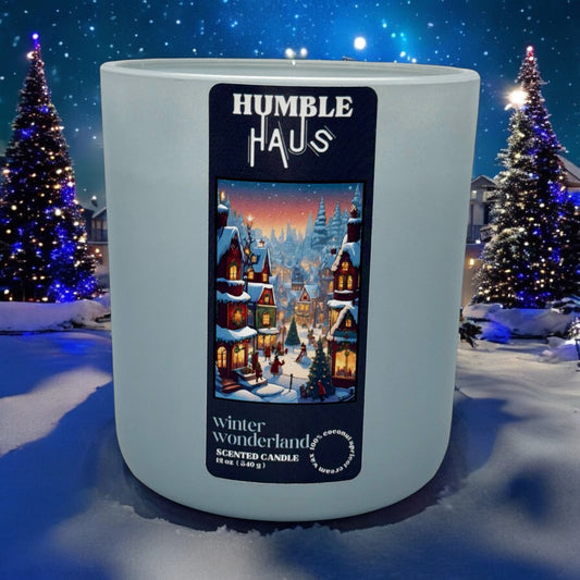 Winter Wonderland 12oz wooden wick candle