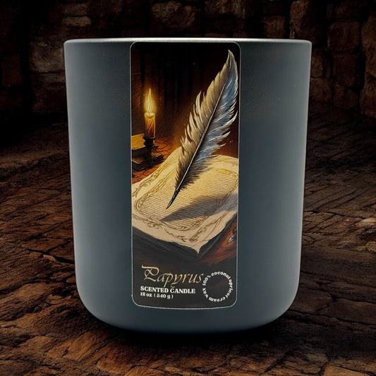 Papyrus 12oz wooden wick candle