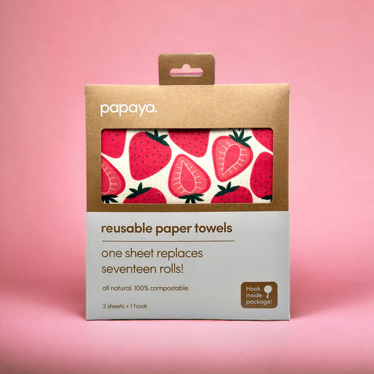 Papaya reusable paper towels 2 pack (Strawberry Blonde)