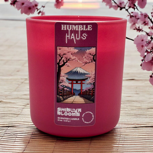 Shibuya Blooms 12oz wooden wick candle