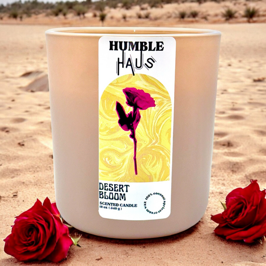 Desert Bloom 12oz wooden wick candle