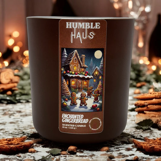 Enchanted Gingerbread 12oz wooden wick candle